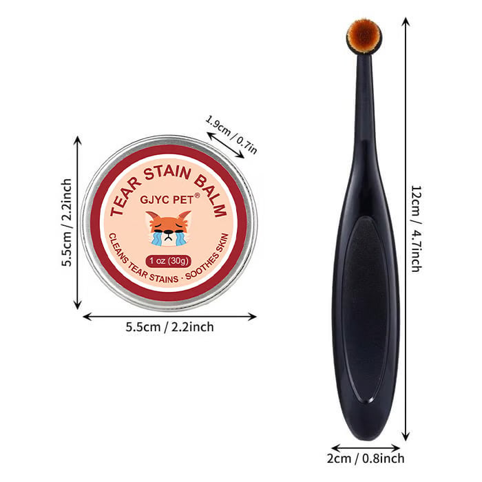 👀✨ GJYC PET Tear Stain Protection Cream & Brush Set 🐱🐶 for dogs & Cats