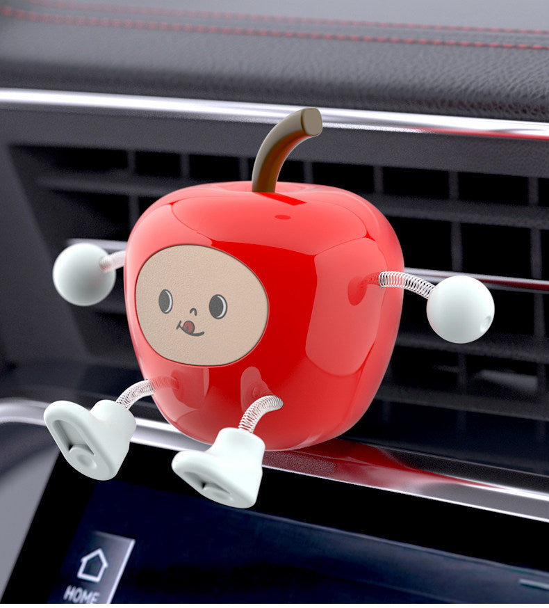 Wiggly Apple Car Decor for Dashboard - Cute Dashboard Ornament