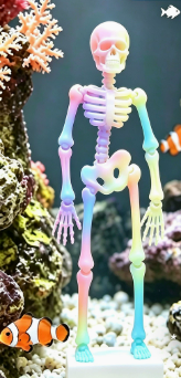 Aquarium Dancing Skeleton Bubbler Decoration