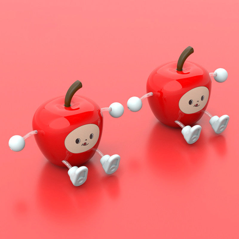 Wiggly Apple Car Decor for Dashboard - Cute Dashboard Ornament