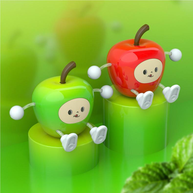 Wiggly Apple Car Decor for Dashboard - Cute Dashboard Ornament