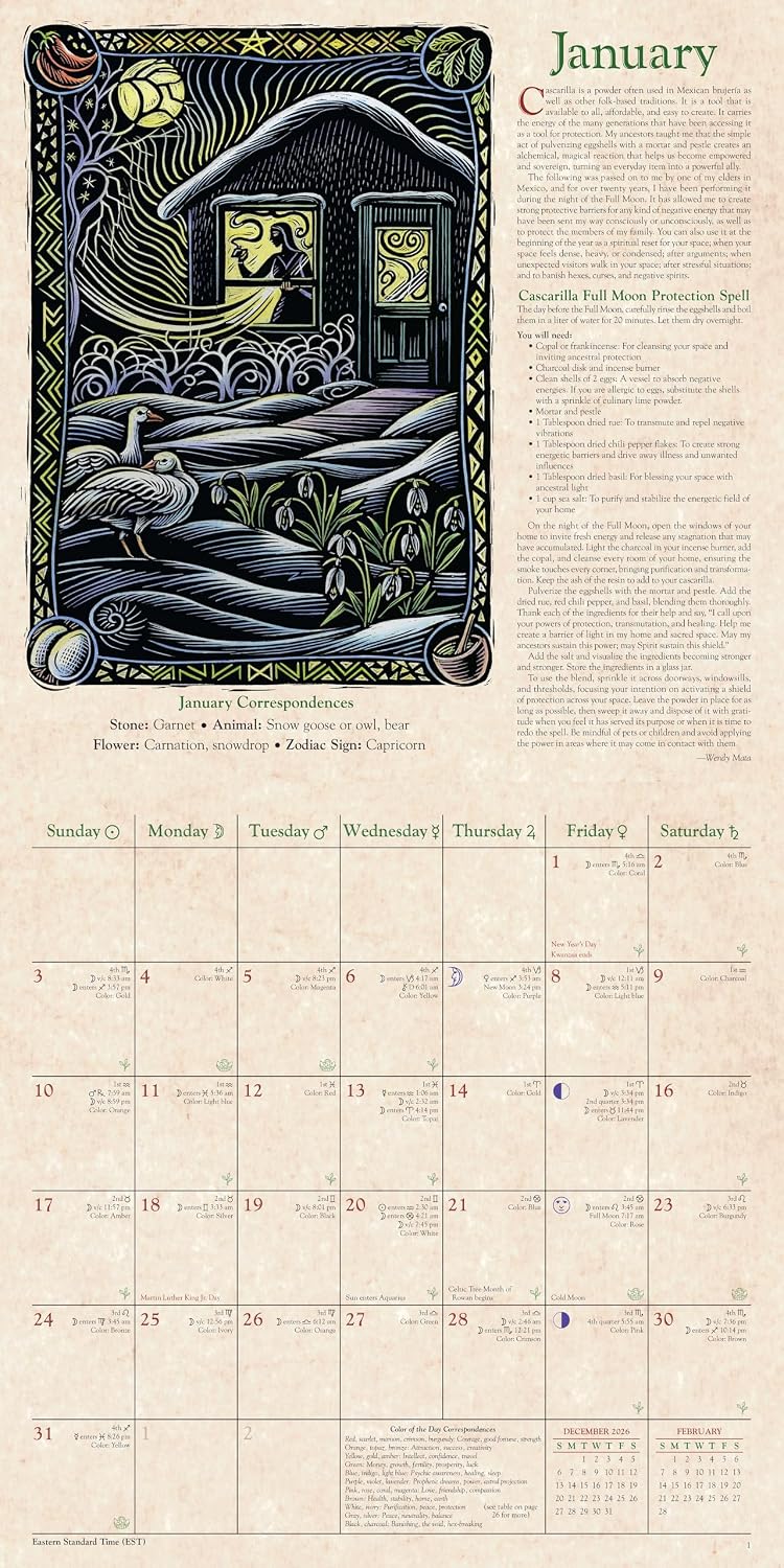 🕯️Llewellyn's 2027 Witches' Calendar – Premium Wall Calendar & Witchy Gift