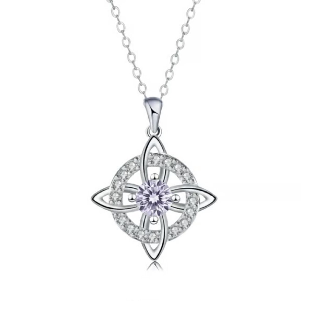 Mystical Necklace with a Birthstone and the Witches' Knot – Natural Crystal 🔮💞 Protect Your Loved Ones