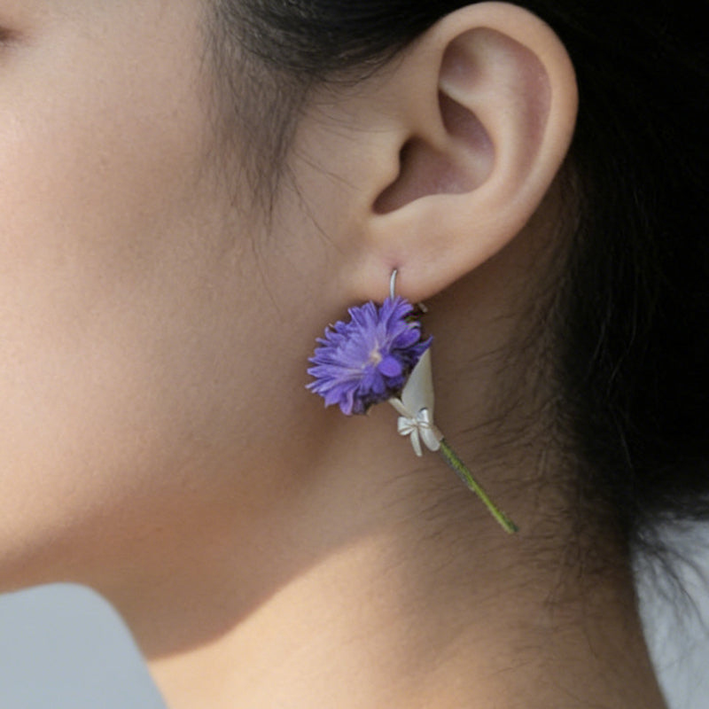 Flower Vase Drop Earrings 🌸