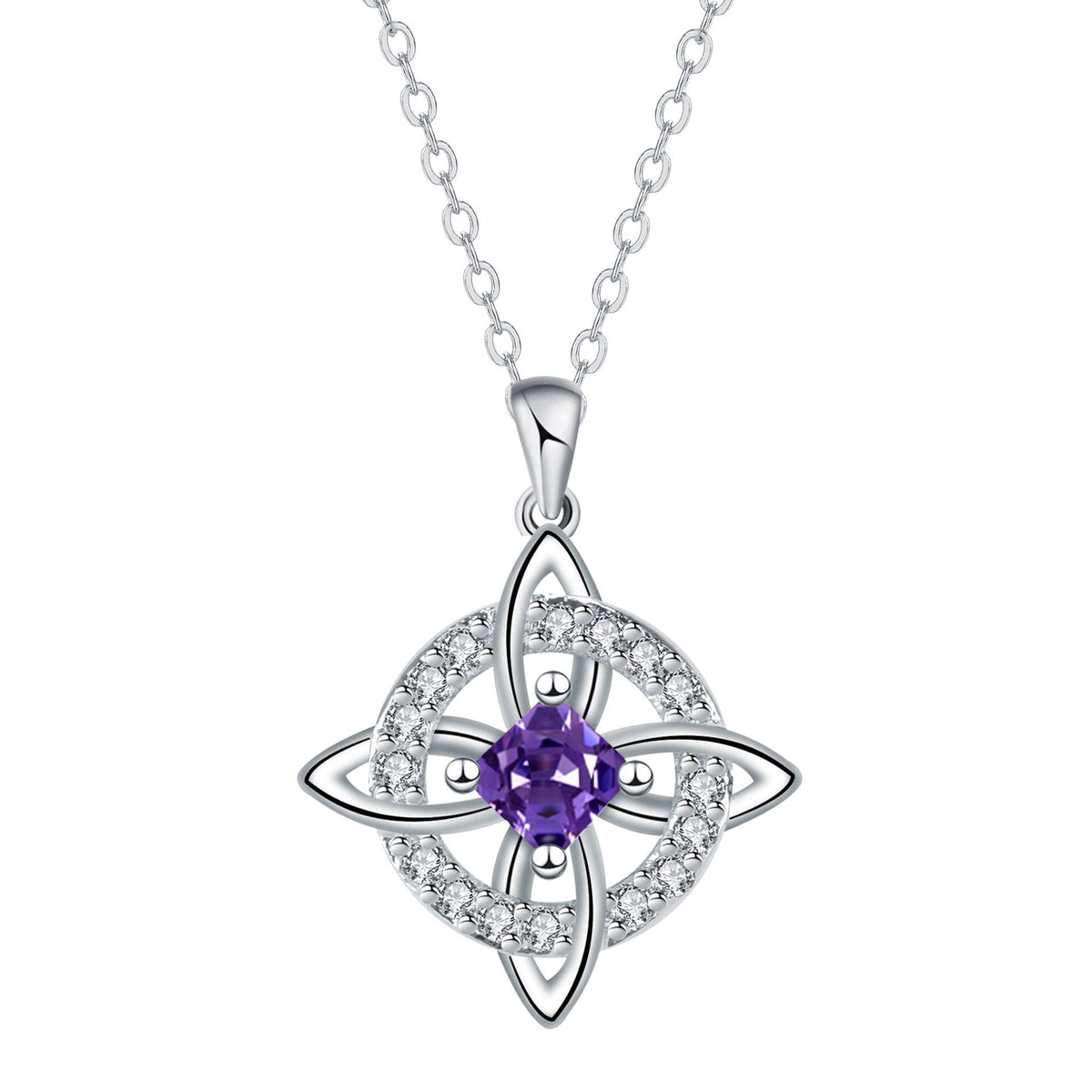 Mystical Necklace with a Birthstone and the Witches' Knot – Natural Crystal 🔮💞 Protect Your Loved Ones