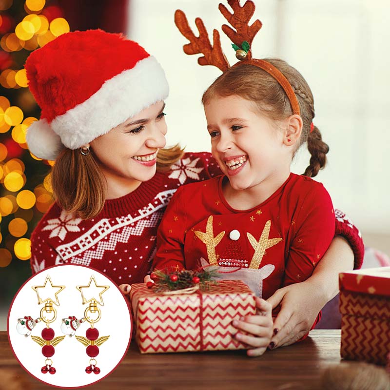 Christmas Red Angel Keychain Gift Box Set