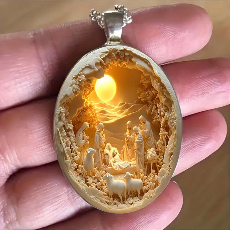 The Holy Land, the radiance of faith – Miniature pendants depicting Christmas scenes