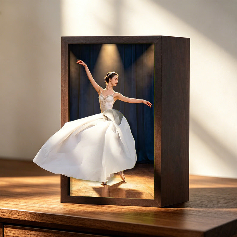 50% OFF - Solid Walnut Wooden Ballet Girl Paper Tray / Natural Wooden Napkin Holder