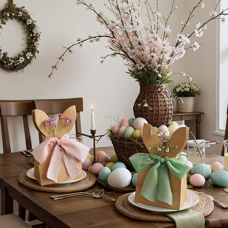 🐰 Easter bunny gift bags made from kraft pape