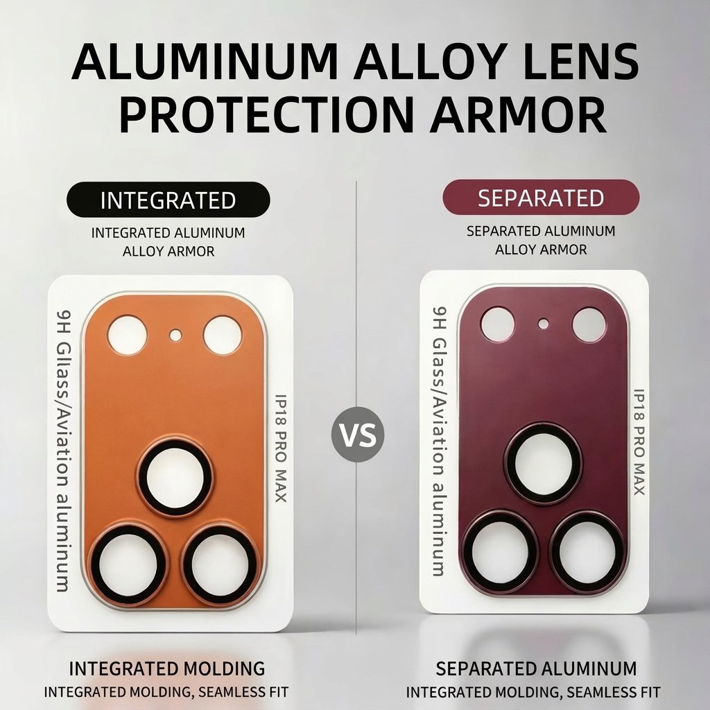 📱All-in-one metal frame lens and module protector for iPhone 18/17 series