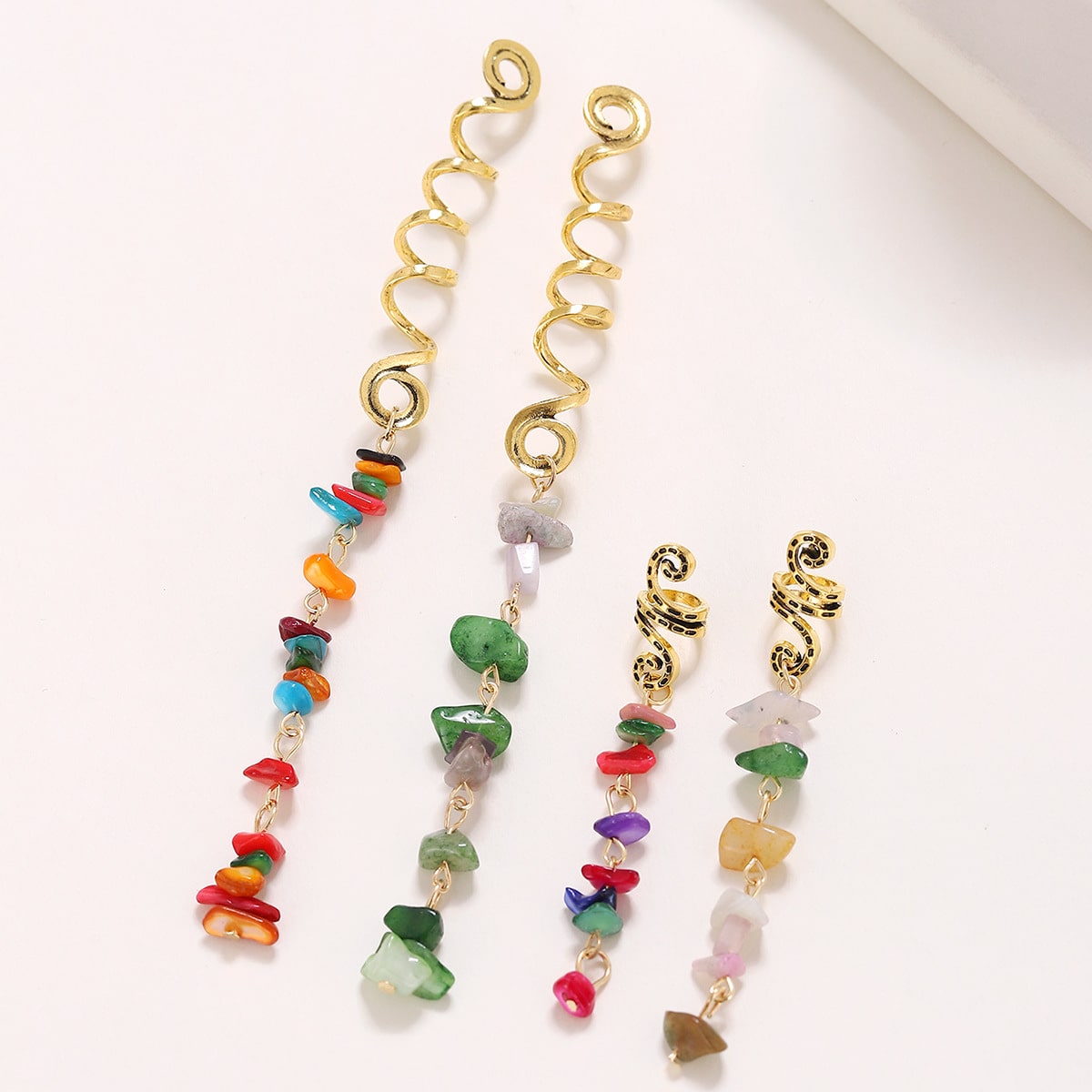 Dreadlock hair accessory/spiral chain hair clip