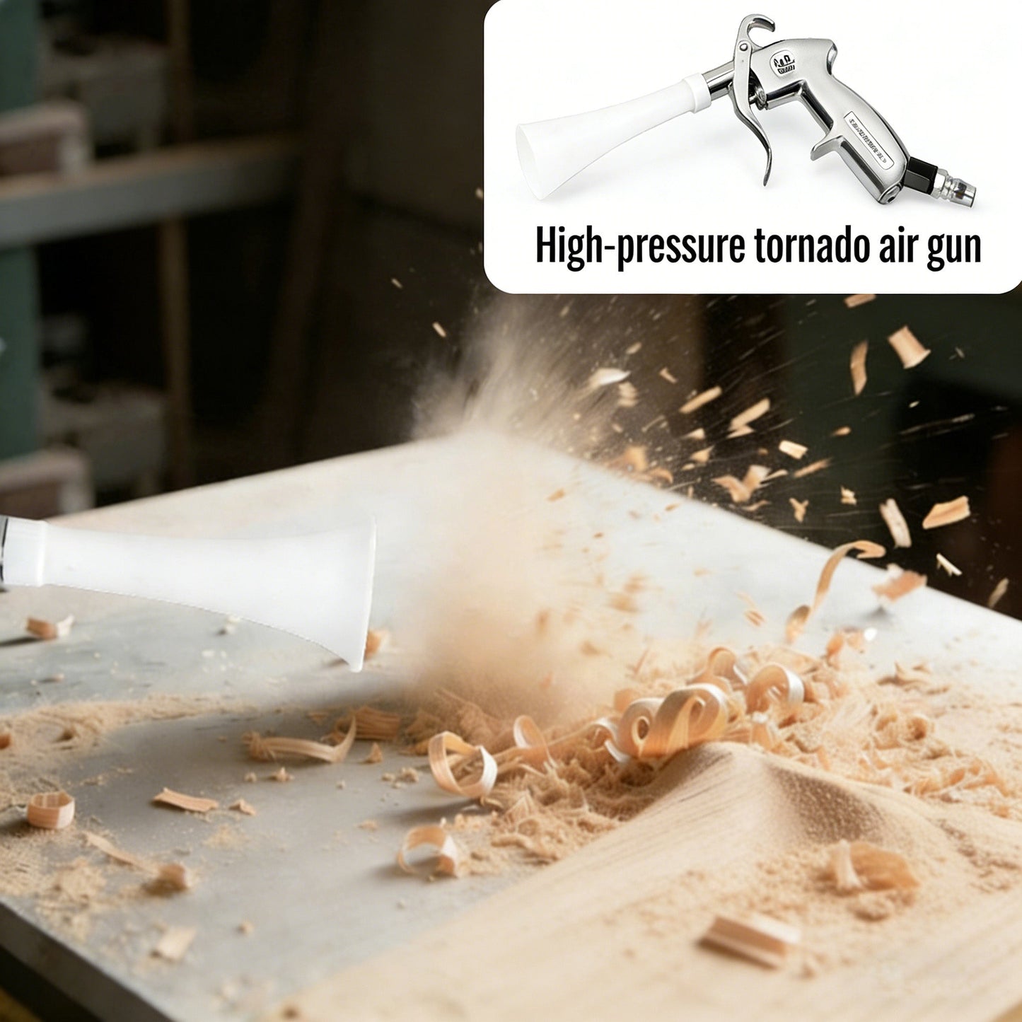 Tornado Cleaning Gun-2-in-1 Air Blaster Gun with Brush