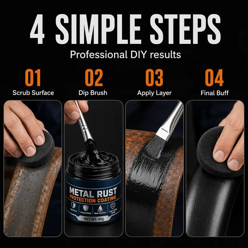 🥳2026 HOT SALE🥳💞50K+ SOLD!🔧🏠 49% OFF! Metal Rust Protection Black Repair Paste – Restores rusty gates, railings & tools. Forms protective coating – no need to replace! 🛡️✨