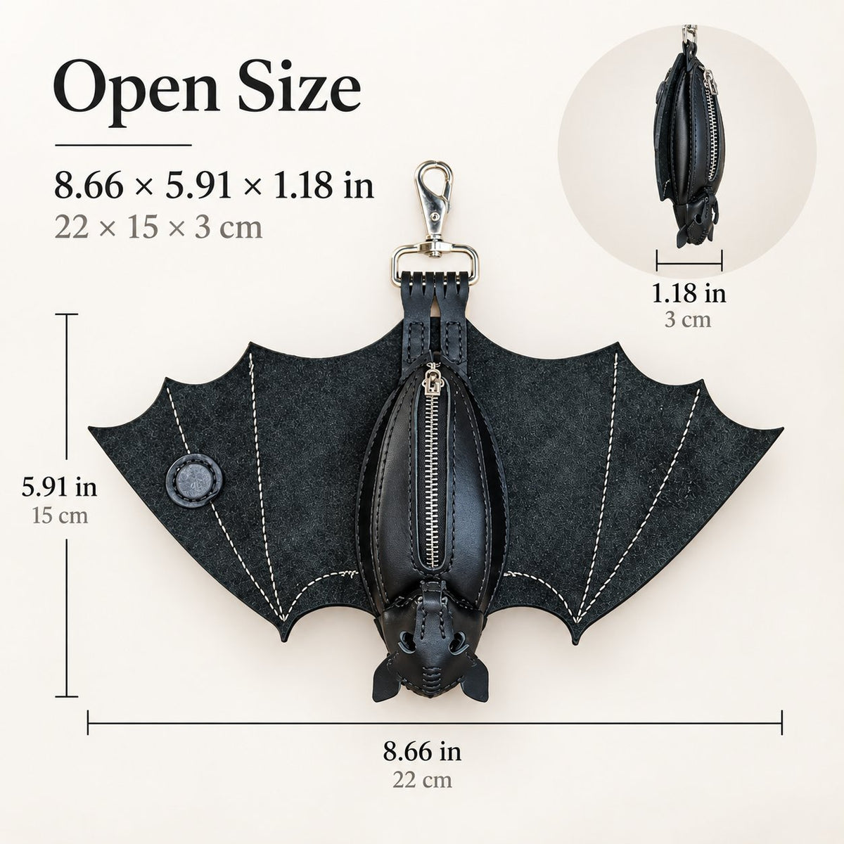 🦇Foldable Bat Wing Coin Purse With Clip