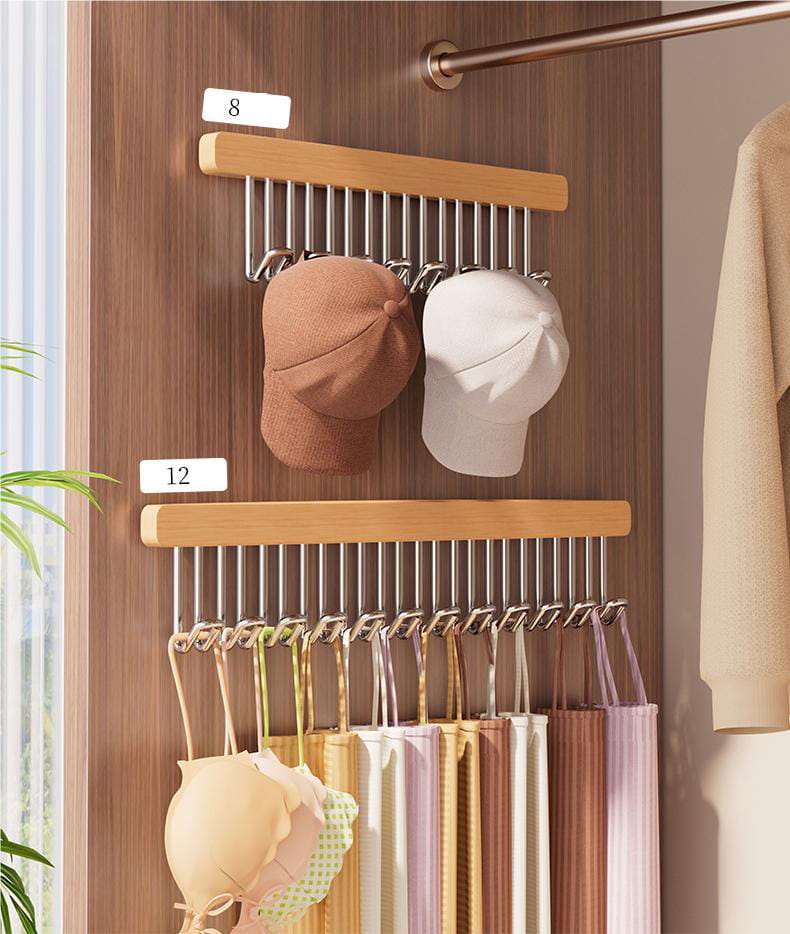 🌿Premium Pull-Out Wooden Hanger Rack