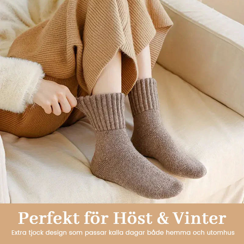 🧦 5 Pairs Women's Wool Socks - Warm Mid Socks