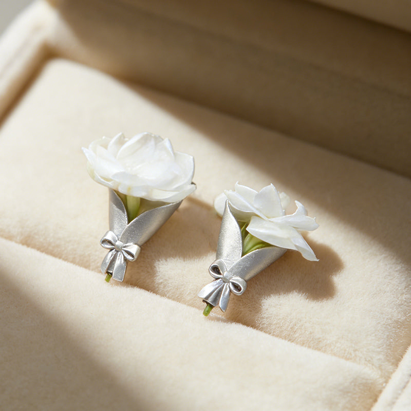 Flower Vase Drop Earrings 🌸