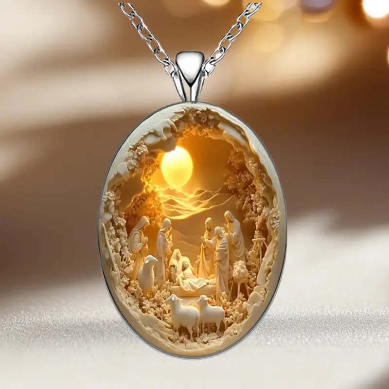 The Holy Land, the radiance of faith – Miniature pendants depicting Christmas scenes