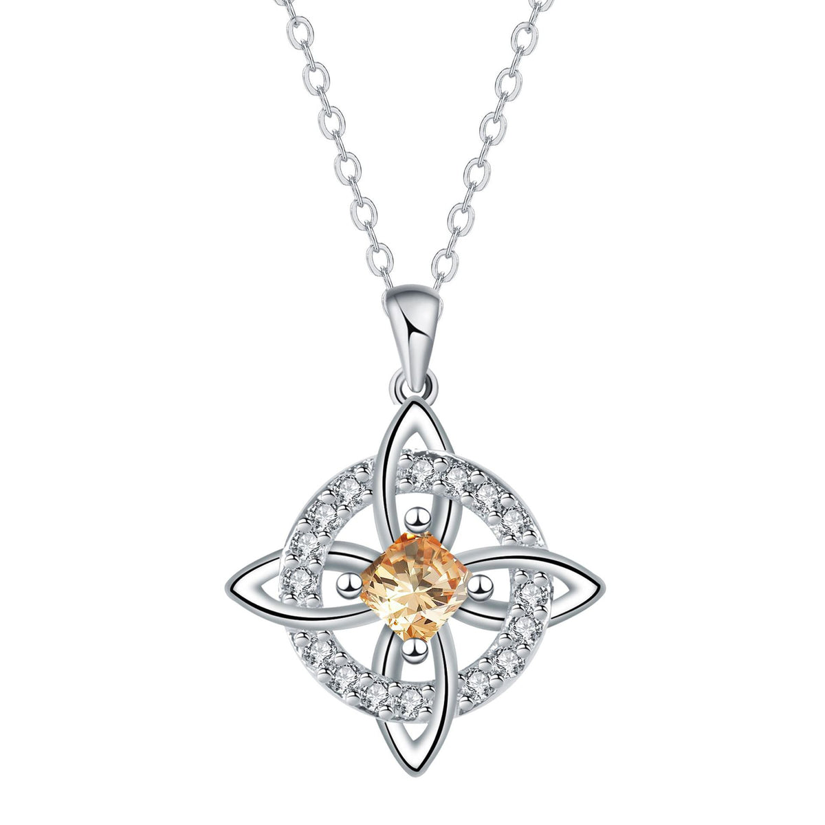 Mystical Necklace with a Birthstone and the Witches' Knot – Natural Crystal 🔮💞 Protect Your Loved Ones