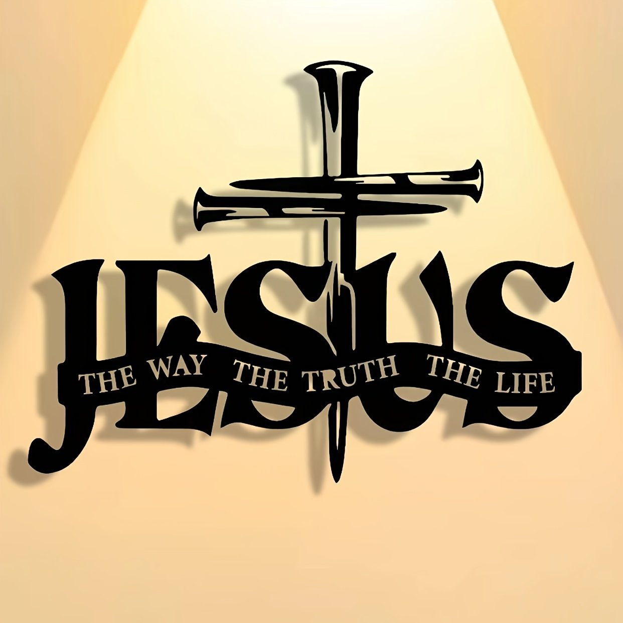 🔥Jesus and Cross Design Wall Decor Silhouette - ⌛Carefully Handcrafted