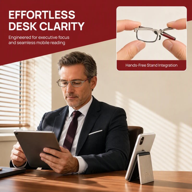 Foldable, pocket-sized reading glasses