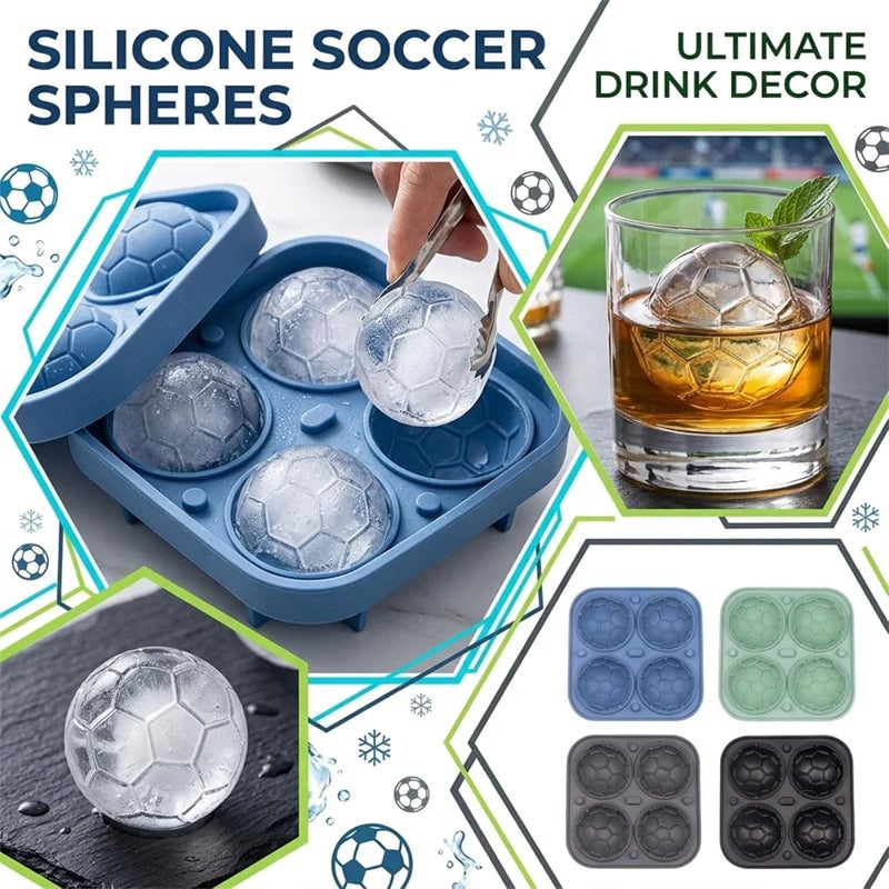 Silicone ice mold in football shape