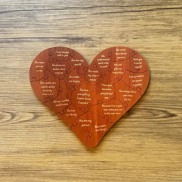 💌20/10 Reasons Heart Puzzle: Love, One Piece at a Time