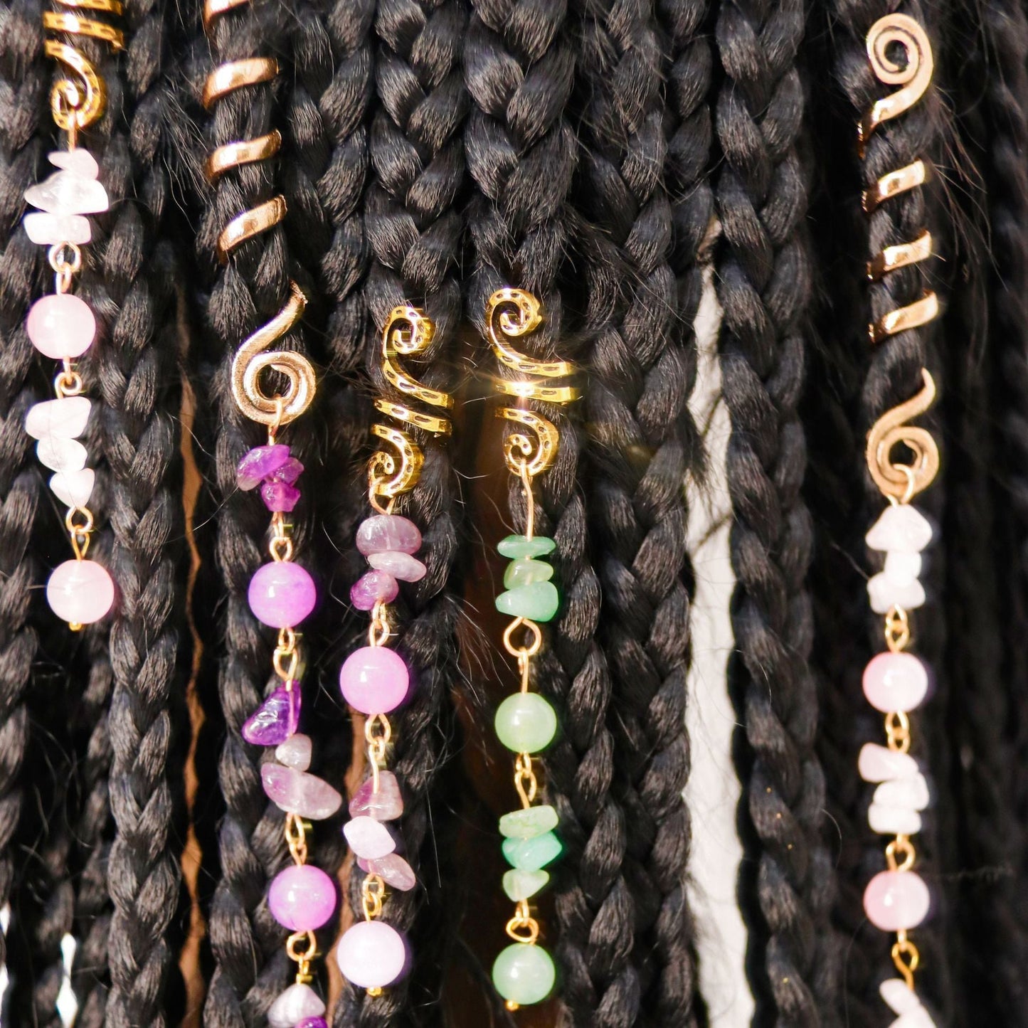 Dreadlock hair accessory/spiral chain hair clip