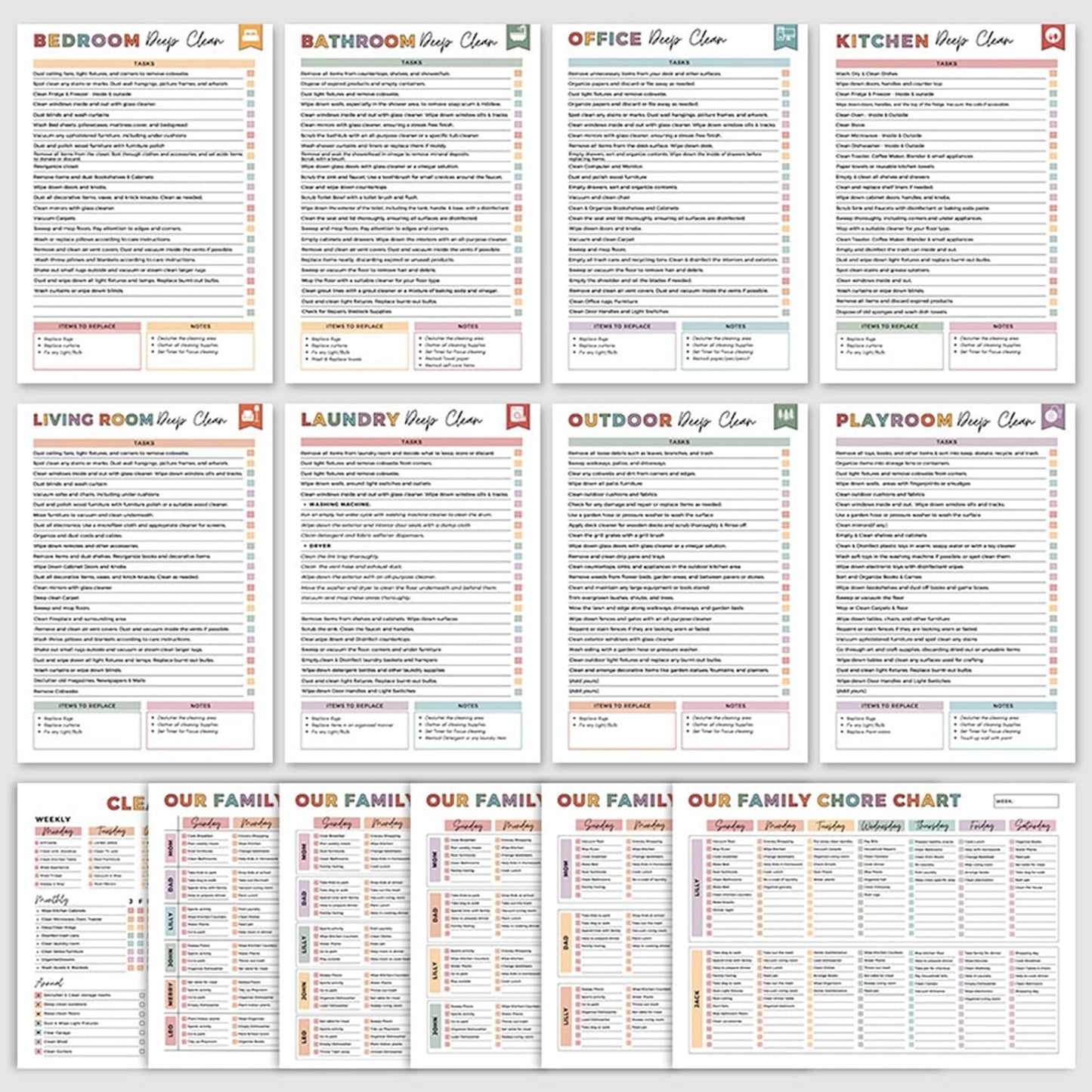 🔥🔥ADHS-Werkzeugkasten für Reinigung und Ordnung – Haushaltsplaner