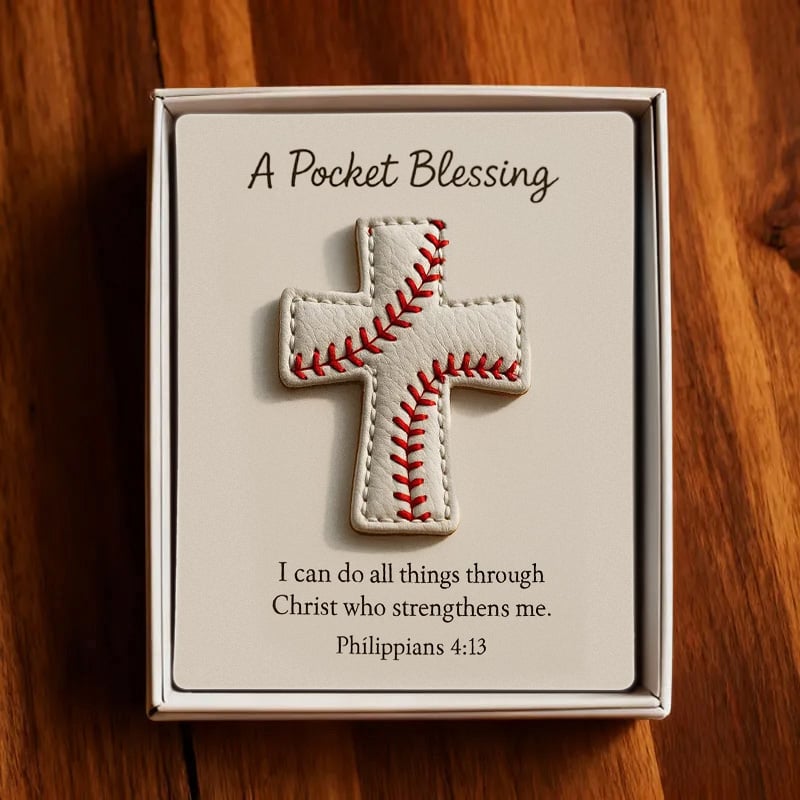 🔥LAST DAY 50% OFF - ⚾️A Pocket Blessing – Handmade Baseball Cross Edition💝
