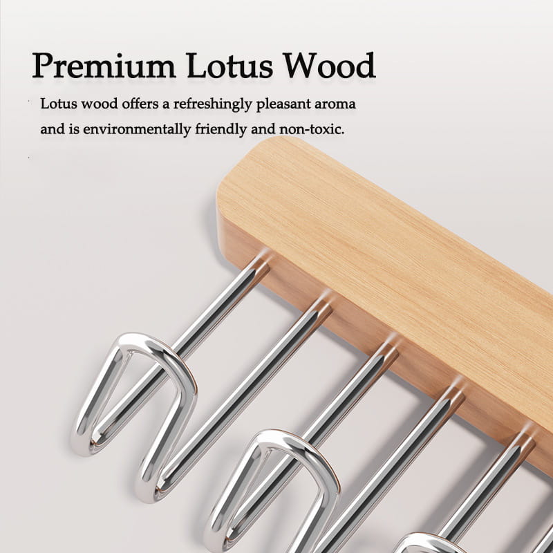 🌿Premium Pull-Out Wooden Hanger Rack