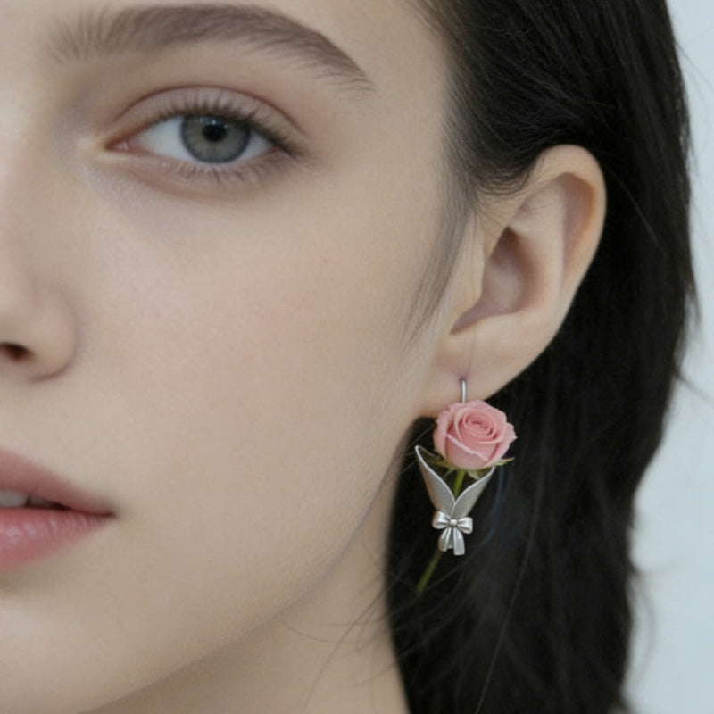 Flower Vase Drop Earrings 🌸