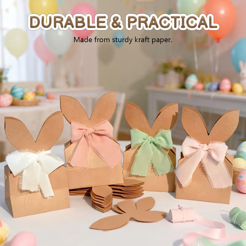 🐰 Easter bunny gift bags made from kraft pape