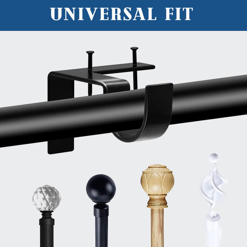 🔧Curtain rod holders without drilling – Strong & Gentle installation