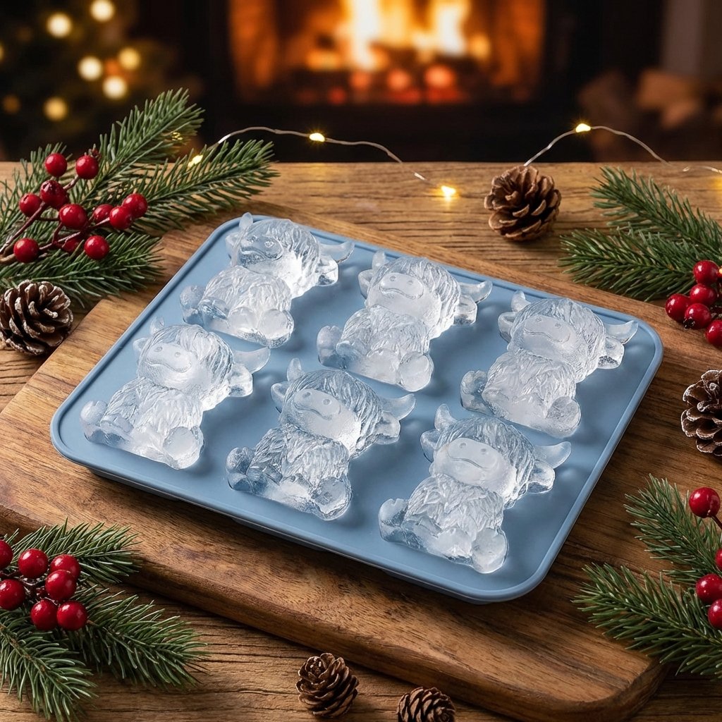 🐮 Mini Highland Cow ice cube tray and dessert mold 🧊🍪 Cute 3D ice cubes for drinks, parties, and gifts💕