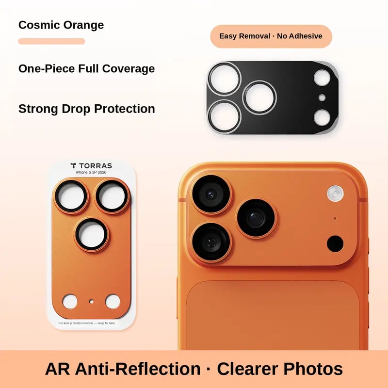 📱All-in-one metal frame lens and module protector for iPhone 18/17 series
