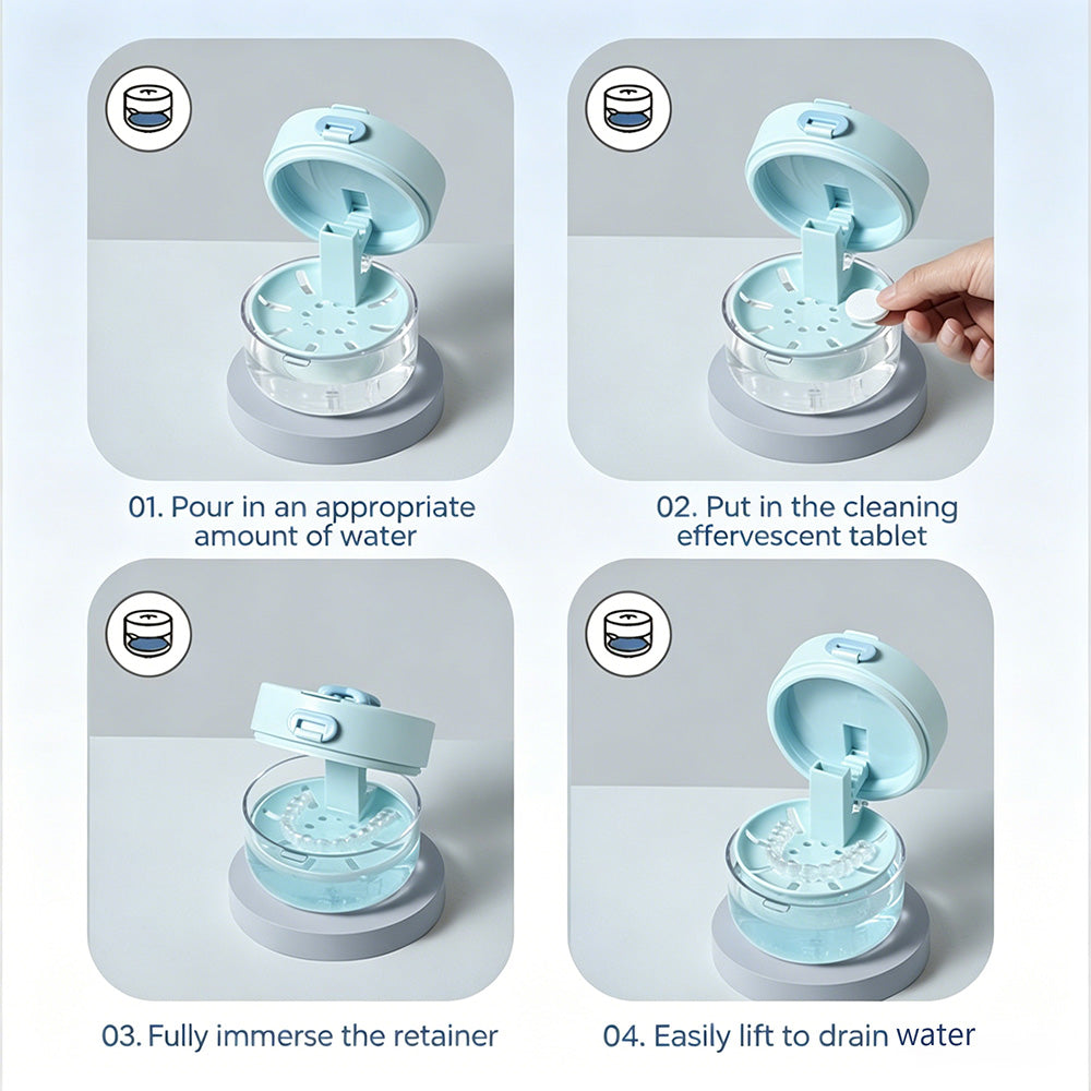 🦷Portable 3-in-1 Braces Retainer Container Case