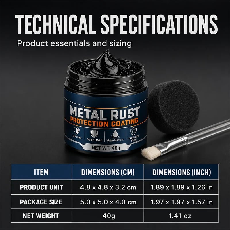 🥳2026 HOT SALE🥳💞50K+ SOLD!🔧🏠 49% OFF! Metal Rust Protection Black Repair Paste – Restores rusty gates, railings & tools. Forms protective coating – no need to replace! 🛡️✨