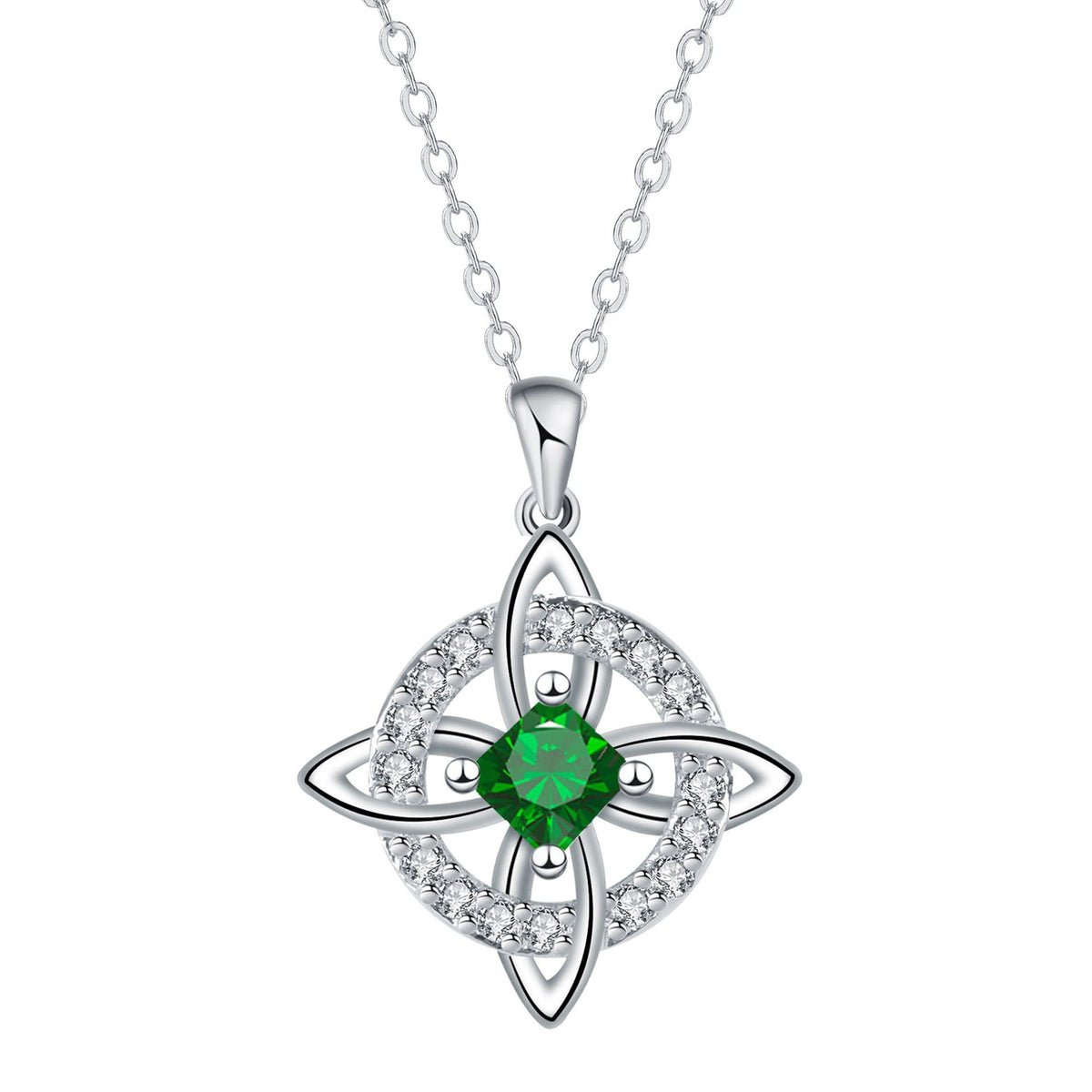 Mystical Necklace with a Birthstone and the Witches' Knot – Natural Crystal 🔮💞 Protect Your Loved Ones