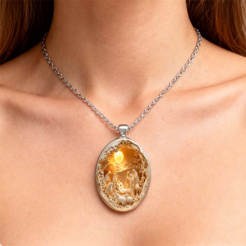 The Holy Land, the radiance of faith – Miniature pendants depicting Christmas scenes