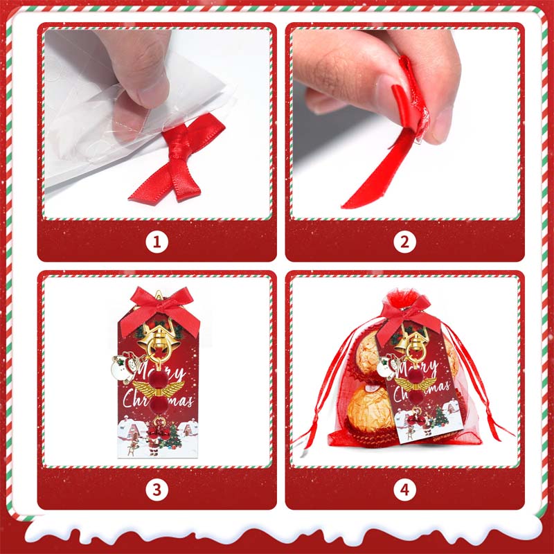 Christmas Red Angel Keychain Gift Box Set