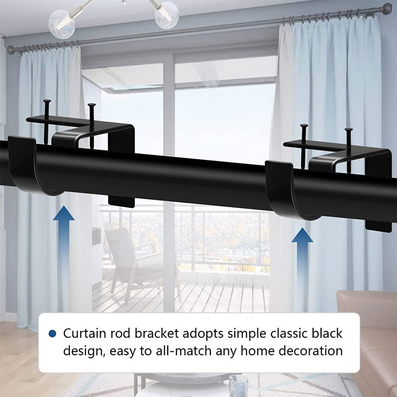 🔧Curtain rod holders without drilling – Strong & Gentle installation