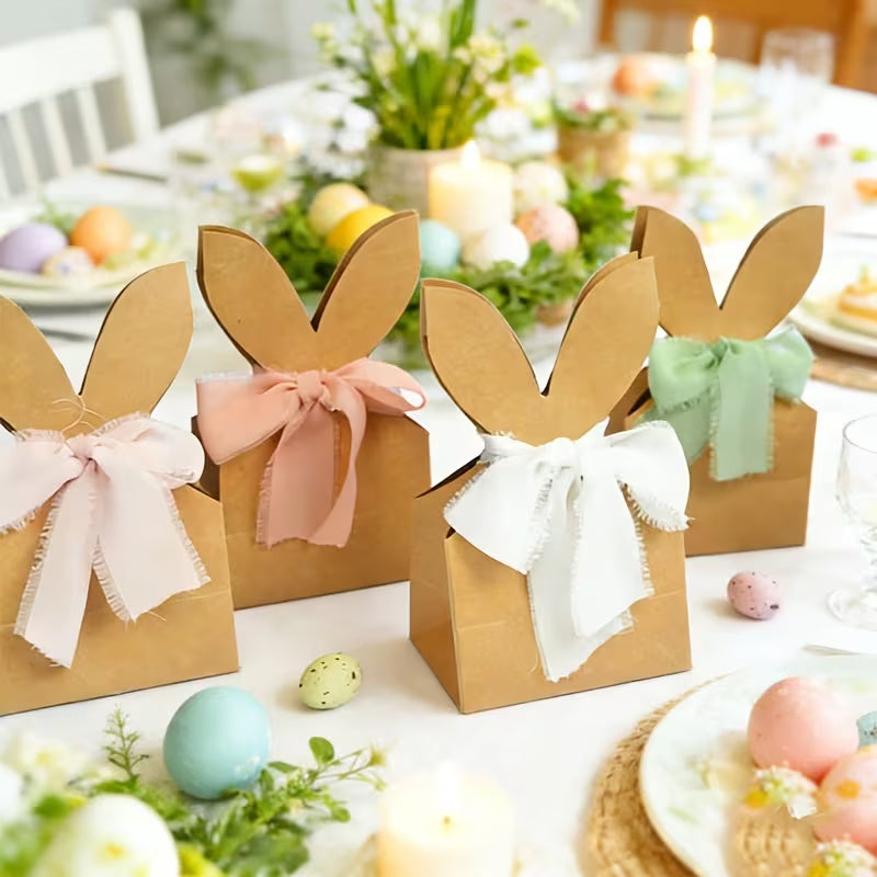 🐰 Easter bunny gift bags made from kraft pape