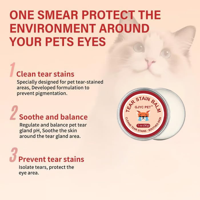 👀✨ GJYC PET Tear Stain Protection Cream & Brush Set 🐱🐶 for dogs & Cats