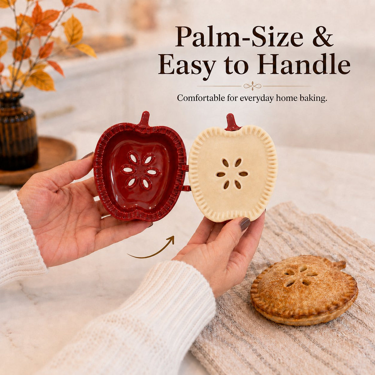 🥧 Beginner-friendly, reusable mini pie mold | 6 fun shapes for easily filling, shaping, and sealing homemade pies and pastries🍎✨