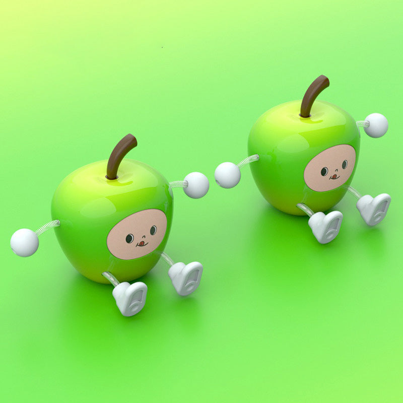 Wiggly Apple Car Decor for Dashboard - Cute Dashboard Ornament