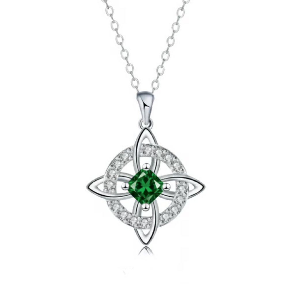 Mystical Necklace with a Birthstone and the Witches' Knot – Natural Crystal 🔮💞 Protect Your Loved Ones