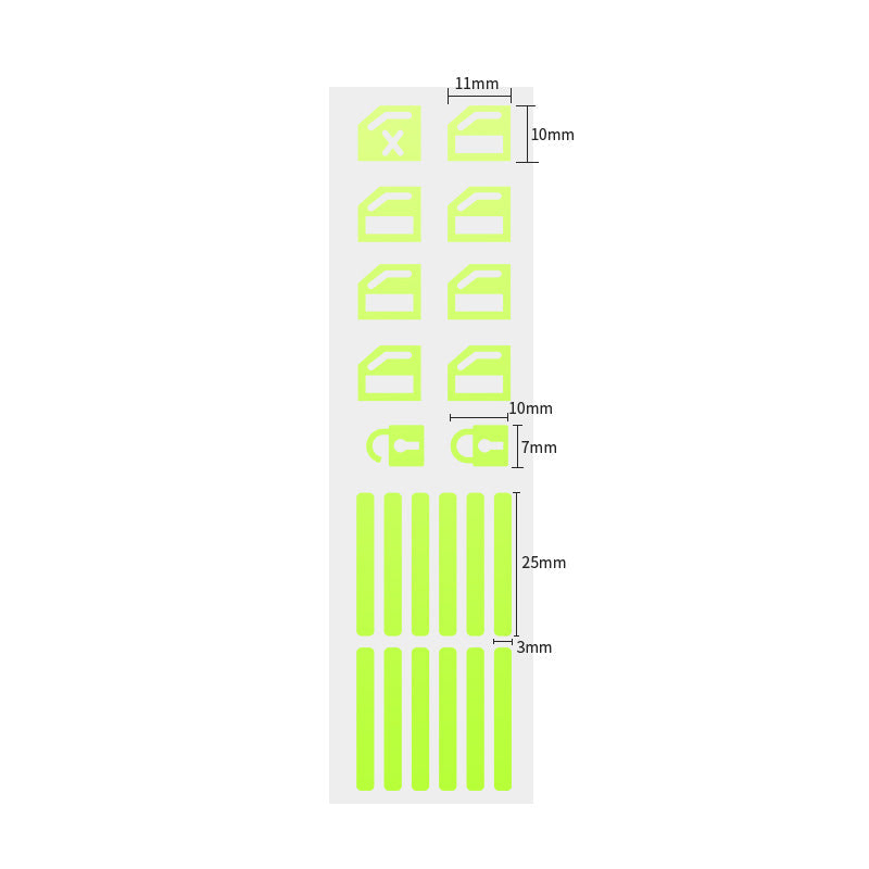 💡Glow-in-the-dark stickers for car window lift switches – Colorful warning stickers that glow in the dark