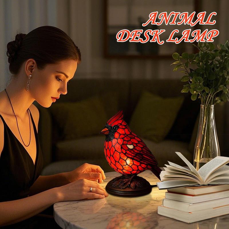 🐦🔴  Cardinal USB Lamp – Artistic bird table lamp with cozy USB-powered light! ✨🎨