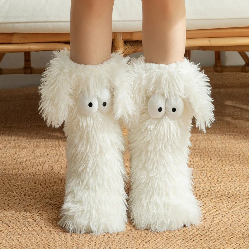 OFF⚡50K+ SOLD💕Women's Plush Slippers Socks Floor Socks Winter Home Indoor Thickened Fleece-Lined Anti-Slip Adult Women's Plush Snow Socks Shoe Covers